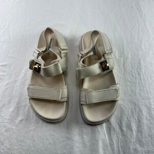 Steve Madden Women's Mona Sandal Bone Leather Women's Sz 9M